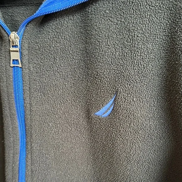 Nautica Black Jacket with Blue Trim - Picture 3 of 7